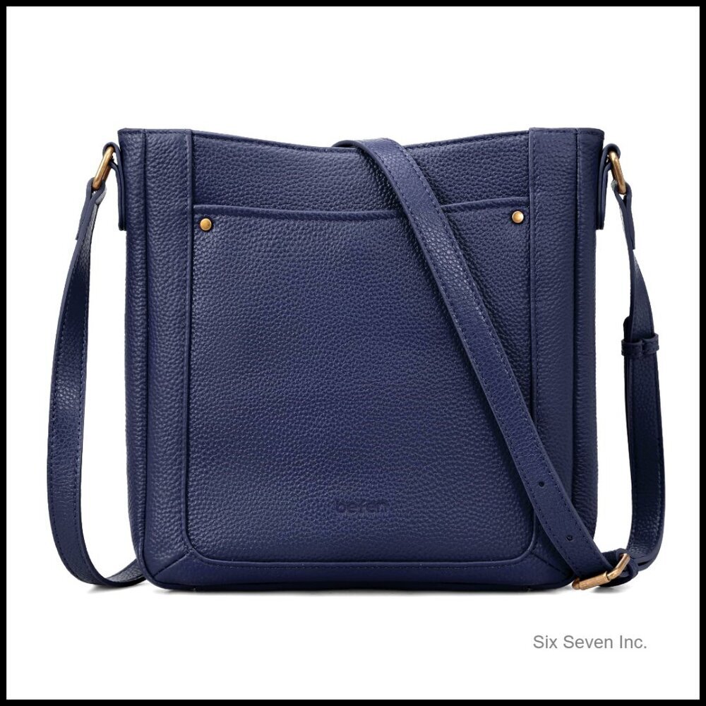 Genuine Leather Crossbody Bag RFID Blocking Multi-Pocket Chic Everyday Purse